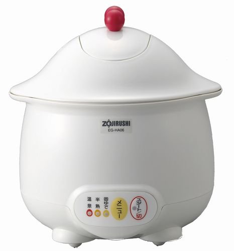 &nbsp;メーカー&nbsp;ZOJIRUSHI 象印&nbsp;商品カテゴリ&nbsp;コンロ・クッキングヒーター＞電気コンロ&nbsp;発送目安&nbsp;1日〜2日以内に発送予定（土日祝除）&nbsp;お支払方法&nbsp;銀行振込・クレジットカード&nbsp;送料&nbsp;送料無料&nbsp;特記事項&nbsp;&nbsp;その他&nbsp;[象印][その他キッチン家電]マイコン搭載。固ゆで、半熟、温泉たまご、お好み通りの卵が、おいしく簡単にゆであがります。1度に6個までゆでられます。 ◆ 消費電力:300W。コード長:1m。たまご個数:6個。生産国:中国