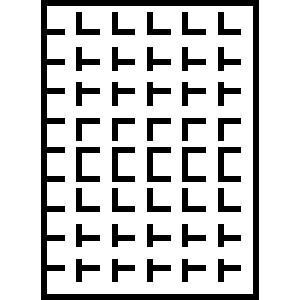 トヨシコー A4 厚紙 縦10面×横6面 60分割/マイクロミシン目 (サイズ:A4 数量:100枚/1包み)