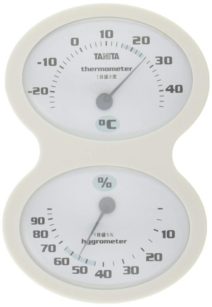 TANITA タニタ タニタ アナログ温湿度計 掛けタイプ/フック穴付 ホワイト TT-509-WH