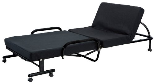 弘益 低反発折り畳みベッド ブラック FBD-400 (BK)