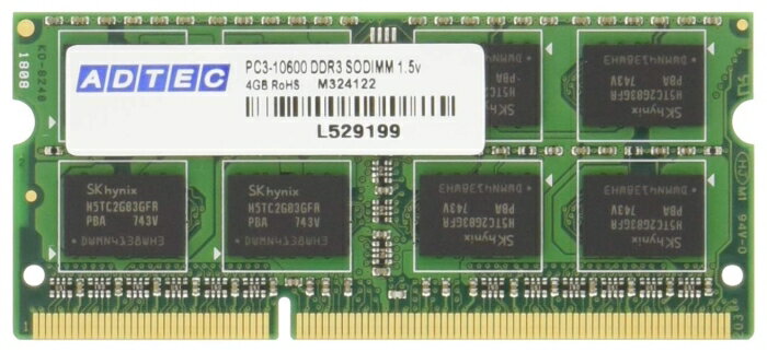 ADTEC ���ɥƥå� �Ρ����ѥ��꡼ [DDR3 PC3-8500(DDR3-1066) 8GB(4GBx2����)204Pin] 6ǯ�ݾ� ADS8500N-4GW