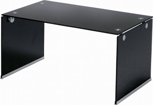 AZUMAYA 東谷 ガラステーブルS【PT-28BK】 [W76 X D45 X H39cm]