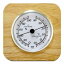クレセル 天然木枠 温度計・湿度計 CR-620