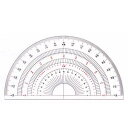 ドラパス 半円分度器15cm アクリル製 16-504 180ド 141599