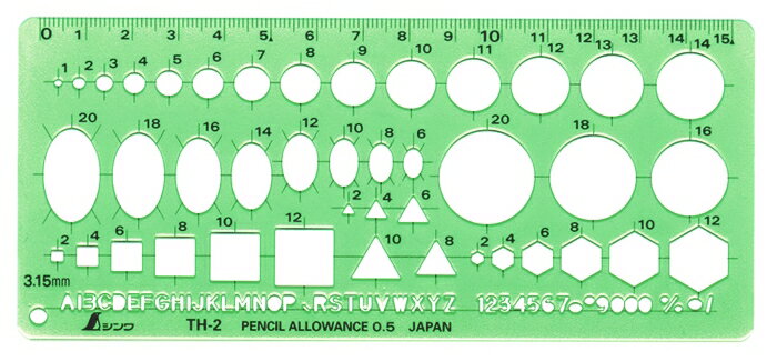 シンワ測定 シンワ テンプレート　一般総合定規 TH-2 66022 822559