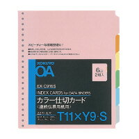 コクヨ 連続伝票用カラー仕切カードT型T11XY96色6山2組 (EX-C916S)