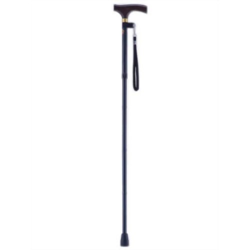 インターリンクス アルミ軽量 折りたたみステッキ スリム 19mmタイプ 0401-SO5812 ブラック