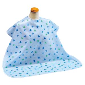 PIGEON ピジョン ハビナース 肩までおおえる食事用エプロン クローバー柄(青)