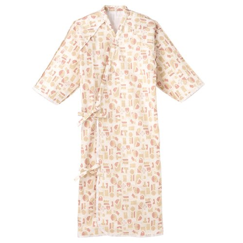 日本エンゼル ケアねまき【ガーゼタイプ】 エンジ S (5074)