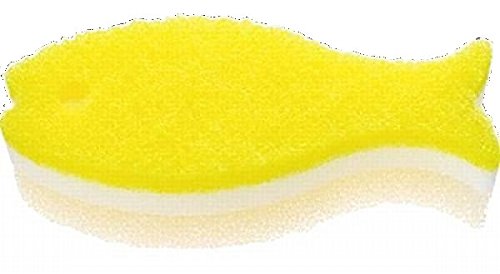 マーナ ポアソンキッチン おさかなスポンジ ライト イエロー