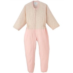 日本エンゼル コンビネーション【フルオープン型】ツイル　オールシーズン レーシーフラワーローズピンク L (5038)