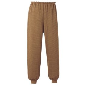 日本エンゼル スクエアニット裾リブ付きズボン ブラウン S (5113)