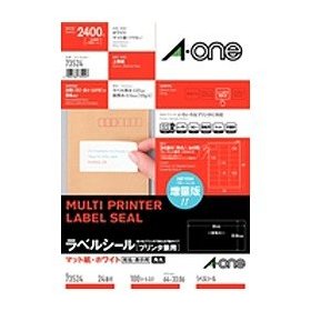 3M スリーエム ラベルシール プリンタ兼用 マット紙 ホワイト A4判 24面 (73524)