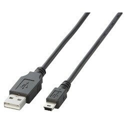 ELECOM ���쥳�� ���֥�å�PC�� USB�����֥�/USB (A) ���� - USB (mini-B) ����/1m/�֥�å� (TB-M10BK)