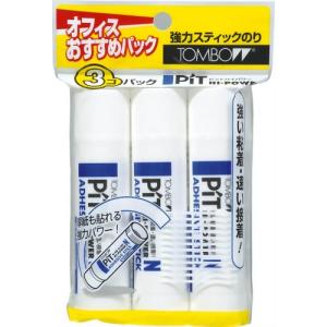 トンボ鉛筆 スティック糊ピットハイパワーN3Pパック (HCA-321)