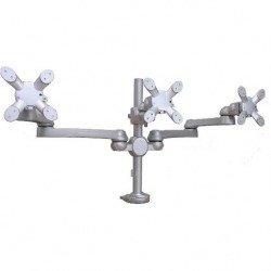 モダンソリッド 水平多関節クランプ固定3画面アーム(銀) LA-516-1Q(LA-516-1Q)