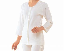 神戸生絲 ワンタッチ肌着 婦人用 前開き7分袖(ラグラン袖) No.50 / S