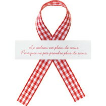 ヘッズ チェックシール シール白×チェックリボン 30枚入(CHE-1S)