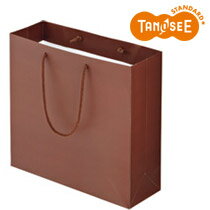 大塚商会 TANOSEE マットコート手提袋 M ブラウン 10枚入(ORMB-M-BR)