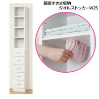 KUROSHIO クロシオ 【27047】 鏡面すきま収納タオルストッカーW25 【北海道、沖縄、離島配達不可】