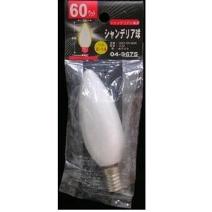 OHM オーム電機 [ライト・照明＞シャンデリア] シャンデリア球E14 60Wホワイト