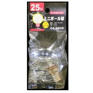 Other - OHM オーム電機 ミニボール球G50 E14 25Wクリア