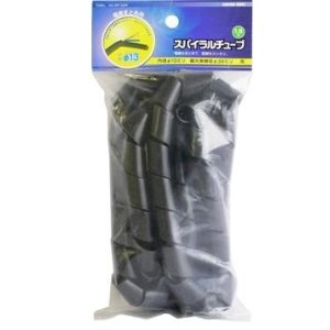 OHM オーム電機 スパイラルチューブ 内径13mm 長さ1.5m 黒
