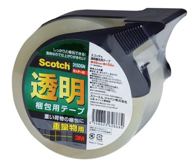 3M スリーエム スコッチ透明梱包用テープ315カッター付(315DSN) 1