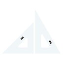 マービー 三角定規 30cmX2mm 目盛り無し (1-809-3020)