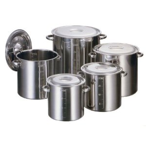 赤川器物製作所 1336730 AG18-8目盛付寸胴鍋30cm手付