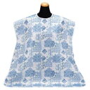 松本ナース産業 食事用エプロン 2500 小花サックス