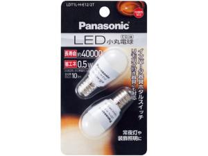PANASONIC パナソニック パナソニック LED電球 E12口金 電球色相当(0.5W) 小丸電球...