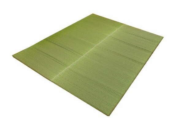 イケヒコ 純国産 い草ラグカーペット 『Fソリッド』 グリーン 約191×250cm（裏:ウレタン）