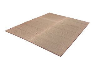 イケヒコ 純国産 い草ラグカーペット 『Fソリッド』 ライトブラウン 約191×250cm（裏:ウレタン）