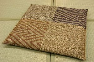 イケヒコ 純国産 織込千鳥 い草座布団 『五風 5枚組』 ブラウン 約55×55cm×5P