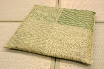 イケヒコ 純国産 織込千鳥 い草座布団 『五風 5枚組』 グリーン 約55×55cm×5P