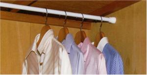 平安伸銅工業 突ぱり便利ポール 白 リング付L NSW-9