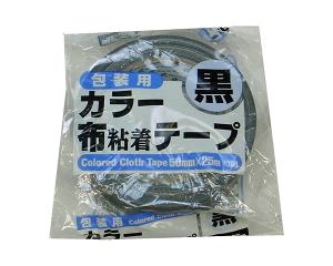まつうら工業 カラー布テープ#38450ミリX25M 黒