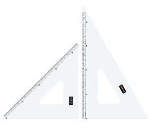 ウチダ 三角定規 15cmX2mm 目盛り付き(1-809-1502)