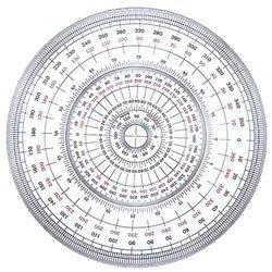ティーティーシー(TTC) 分度器 全円12CM(25-0300)「単位:マイ」