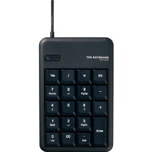 ELECOM エレコム テンキーパッド/TK-TCM012/Mサイズ/メンブレン/USB2.0HUB付/ブラック(TK-TCM012BK)