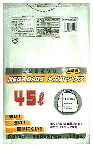 樂天商城 - 日本技研工業 日本技研 ME41Hメガバッグス半透明45L10枚