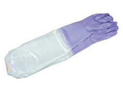 東和コーポレーション ビニール長袖作業手袋 L 1双入