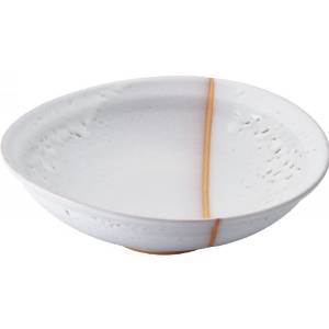 服部天龍 萩焼　白萩　掛分大鉢　　 S5‐34