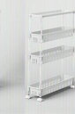 サンコープラスチック (M60509414) 天板付スリムワゴン4段 TPW-1231