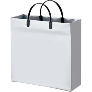 マツシロ 無地ビニールバッグ M シルバー (475240)