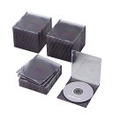 ELECOM エレコム CD/DVDスリムプラケース/1枚収納/50パック/クリアブラック(CCD-JSCS50CBK)(2)