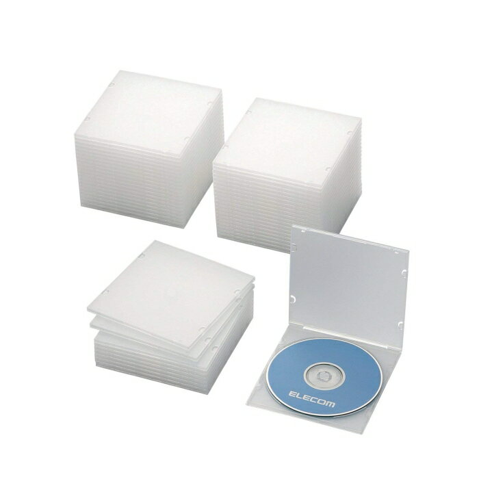 ELECOM エレコム エレコム CCD-JPCS50CR CD/DVDスリムPPケース/1枚収納/50パック/クリア(CCD-JPCS50CR)