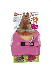 マルカン うさちゃんのらくらくベストハーネス S ピンク MW-42