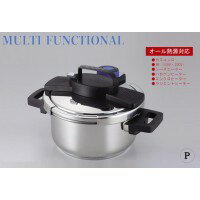 パール金属 圧力鍋 4.0L IH対応 3層底 ワンタッチレバー H-5388